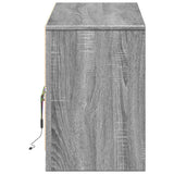 TV Cabinet with LED Grey Sonoma 140x34x50 cm Engineered Wood 3307924