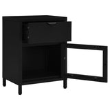 Nightstands 2 pcs Black 40x30x54.5 cm Steel and Glass 3095202