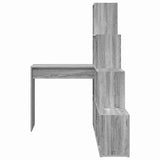 Corner Desk with Shelf Grey Sonoma 101.5 x 149.5 x 149.5 cm 3337246
