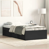 Bed Frame without Mattress Black 75x190 cm Small Single Small Single 3203846