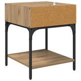 Bedside Table 2 pcs Artisan Oak 40 x 40 x 50 cm Engineered Wood 881815