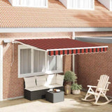 Retractable Awning Orange and brown 300 x 250 cm 3329938