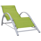 Sun Lounger Green Aluminium Standard Adjustable Armrests 310540
