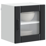 Wall Glass Cabinet LUCCA Black 40 x 31 x 40 cm Engineered Wood 884836