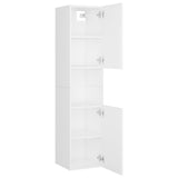 804997 Bathroom Cabinet White 30x30x130 cm Engineered Wood