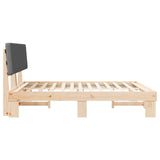 Bed Frame with Upholstered Headboard Dark Grey 180 x 200 cm 3398080