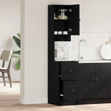 Kitchen Sideboard with Drawer Black Oak 32 x 50 x 180 cm 871379