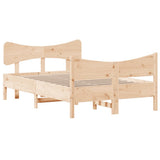 Bed Frame without Mattress 120x200 cm Solid Wood Pine 3216384