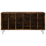 Record Cabinet Smoked Oak 100x38x48 cm Engineered Wood 831753