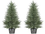 135cm Artificial Cypress Trees Set of 2, UV Resistant Artificial with Decorative Pot, Fake T3398P424881