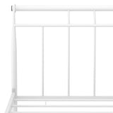 Bed Frame without Mattress White Metal 200x200 cm 325049