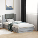 Bed Frame without Mattress Grey Sonoma 75x190 cm Small Single 3209980