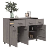 Sideboard HAMAR Light Grey 113x40x80 cm Solid Wood Pine 340443