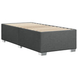 Box Spring Bed with Mattress Dark Grey 100x200 cm Fabric 3285793