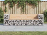 Garden Bench Natural wood Solid Pine wood, Galvanised steel 3196236