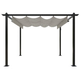 Garden Gazebo with Retractable Roof 3x3 m Cream 318534
