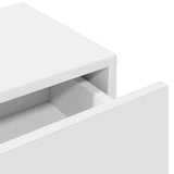 Wall Shelf with Drawers White 80x33x17 cm Engineered Wood 859977