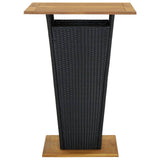 9 Piece Garden Bar Set with Cushions Poly Rattan Black 3095454
