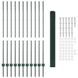 Welded Wire Fence with Post 25 x 1.4 m PVC-Coated Steel 3336489