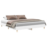 Bed Frame without Mattress White 160x200cm Engineered Wood 3329030