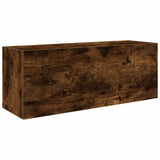 Bathroom Wall Cabinet Smoked Oak 80x25x30 cm Engineered Wood 860080