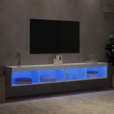 TV Cabinets with LED Lights 2 pcs White 100x30x30 cm 837156