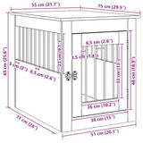 Dog Crate Furniture Artisan Oak 55x75x65 cm Engineered Wood 857640