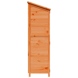 Garden Shed with Roof Brown 106.5 x 56 x 176 cm Solid Fir Wood 42033451