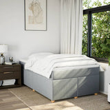 Box Spring Bed with Mattress Light Grey 120x200 cm Fabric 3285366