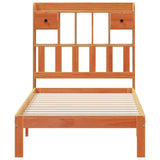 Bookcase Bed without Mattress Wax Brown 75x190cm Solid Wood Pine 3322611
