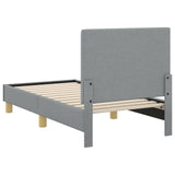 Toddler Bed Frame with Headboard Light Grey 70 x 140 cm Fabric 42010979