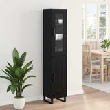 Highboard Black Oak 34.5 x 34 x 180 cm Engineered Wood 3416208