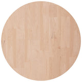Round Table Top 50x2,5 cm Untreated Solid Wood Oak 342902