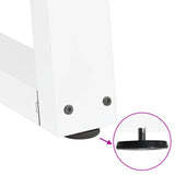 Dining Table Legs V-Shape 2 pcs White 80x cm Steel 4012573