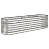Garden Raised Bed Silver Powder-coated steel 152 cm x 40 cm x 36 cm 318872