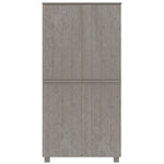 ZNTS Wardrobe HAMAR Light Grey 89x50x180 cm Solid Wood Pine 340483