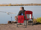 Set of 2 Folding Camping Directors Chair, Portable Folding Outdoor Chair with Built-in Cup Holder, 99506817