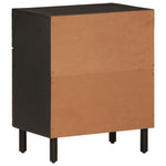 ZNTS Bedside Cabinet Black 50x33x60 cm Solid Wood Mango 356830