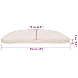 Stair Mats 30 pcs 56x17x3 cm White Half Round 3365805