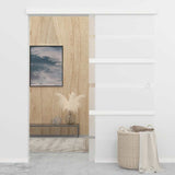 Sliding Door ESG Glass and Aluminium 90x205 cm Silver 288059