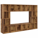 TV Cabinet Set 4 pcs Brown 37 x 37 x 142.5 cm Engineered Wood 3393543