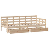 Daybed with Drawers without Mattress 80x200 cm Solid Wood 3302140