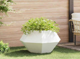 Planter White 75 x 75 x 60 cm Steel 884040