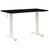 Desk White and Dark Brown 120 x 60 cm Solid Oak Wood 3426549