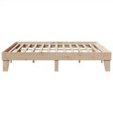 Bed Frame without Mattress 200x200 cm Solid Wood Pine 855343