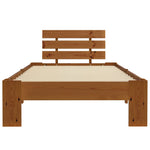 ZNTS Bed Frame without Mattress Honey Brown Solid Pine Wood 90x200 cm 283178