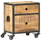 Bedside Cabinet 40x30x50 cm Rough Mango Wood 286379