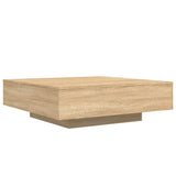 ZNTS Coffee Table with LED Lights Sonoma Oak 100x100x31 cm 836604