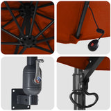 Garden Parasol Manual Terracotta 248 x 248 x 148 cm 42003248
