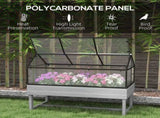 60 x 120cm Raised Garden Bed with Wooden Base - Grey T3398P313653